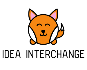 Cute Corgi Dog logo design