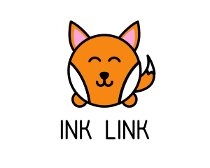 Cute Corgi Dog logo design