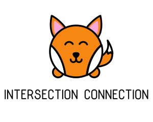 Cute Corgi Dog logo design