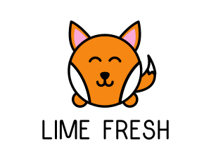 Cute Corgi Dog logo design