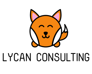 Cute Corgi Dog logo design