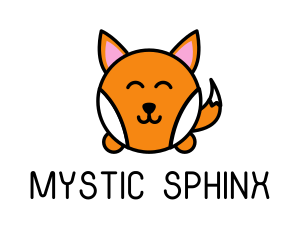 Cute Corgi Dog logo design