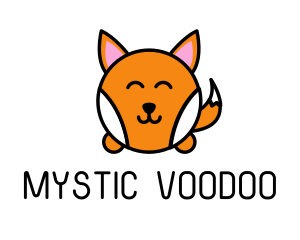 Cute Corgi Dog logo design