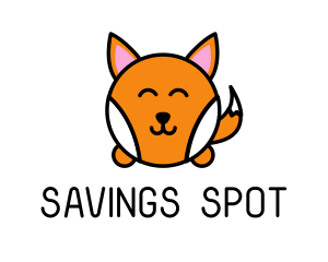 Cute Corgi Dog logo design