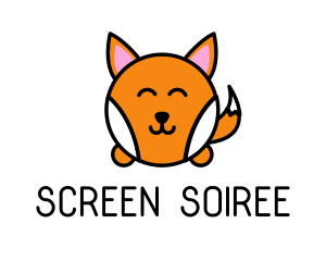 Cute Corgi Dog logo design