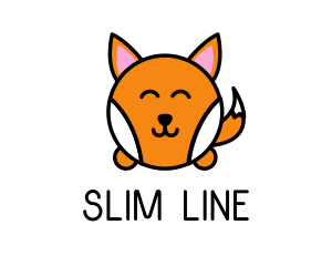 Cute Corgi Dog logo design