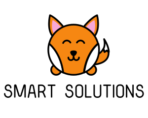 Cute Corgi Dog logo design