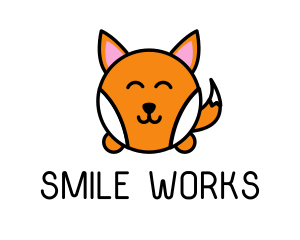 Cute Corgi Dog logo design