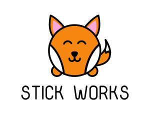 Cute Corgi Dog logo design