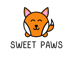 Cute Corgi Dog logo design