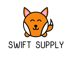 Cute Corgi Dog logo design