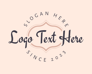 Feminine Script Badge logo