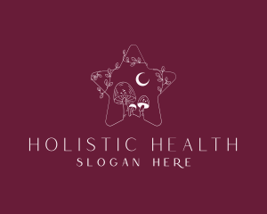 Star Holistic Mushroom logo design