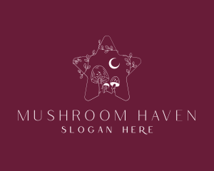 Star Holistic Mushroom logo design