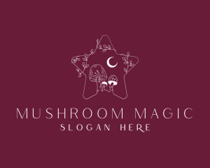 Star Holistic Mushroom logo design