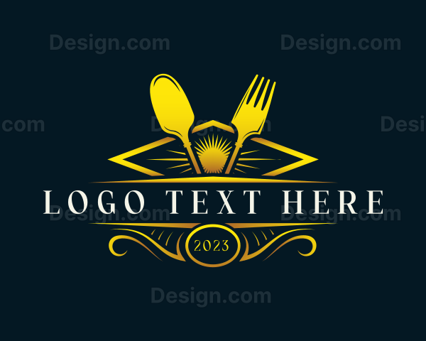 Luxury Dish Restaurant Logo