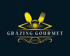 Luxury Dish Restaurant logo design