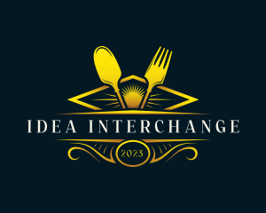 Luxury Dish Restaurant logo design