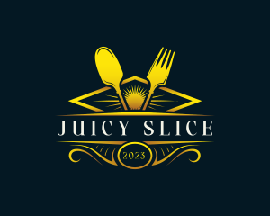 Luxury Dish Restaurant logo design