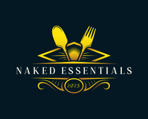 Luxury Dish Restaurant logo design