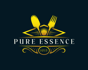 Luxury Dish Restaurant logo design