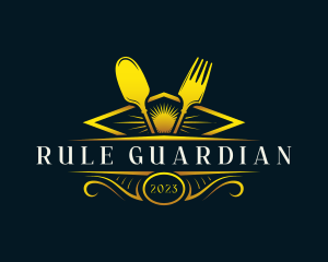 Luxury Dish Restaurant logo design