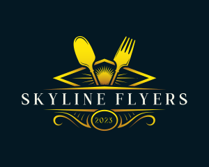 Luxury Dish Restaurant logo design