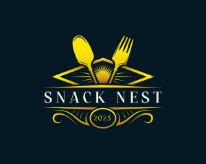 Luxury Dish Restaurant logo design