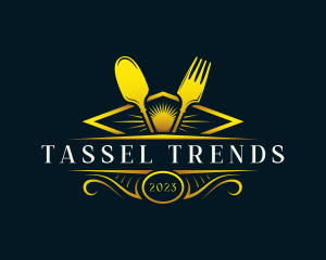 Luxury Dish Restaurant logo design