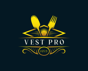 Luxury Dish Restaurant logo design