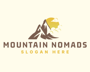 Sunset Cloud Mountain logo design