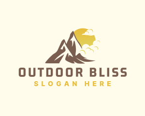 Sunset Cloud Mountain logo design