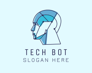 Tech Humanoid Cyborg logo