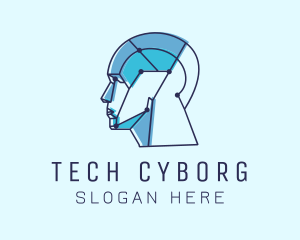 Tech Humanoid Cyborg logo