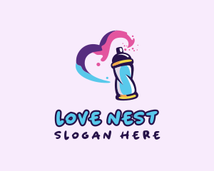 Street Graffiti Paint Love logo design