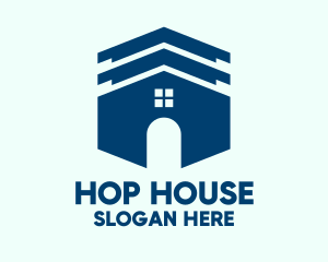 Blue House Roofing  logo design