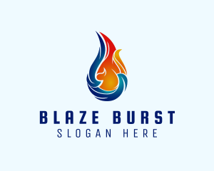 Heating Cooling Fluid logo design