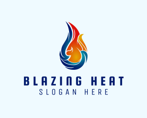 Heating Cooling Fluid logo design