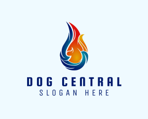 Heating Cooling Fluid logo design