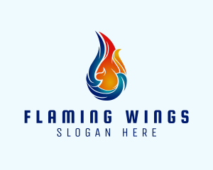 Heating Cooling Fluid logo design