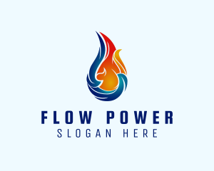 Heating Cooling Fluid logo design