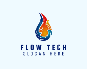 Heating Cooling Fluid logo design