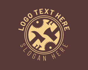 Hammer Axe Badge Logo