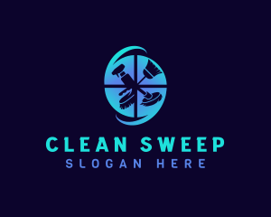 Cleaning Tool Sanitation logo design