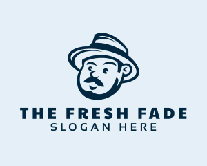 Mustache Farmer Man logo design