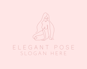 Naked Female Model logo design