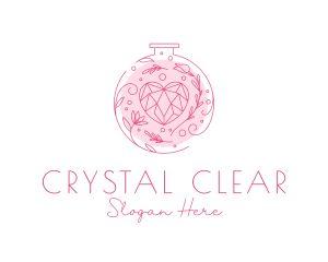 Floral Perfume Crystal logo design