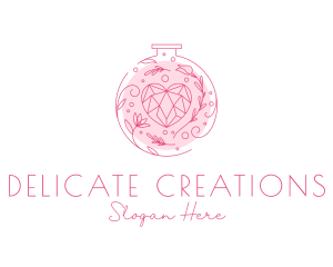 Floral Perfume Crystal logo design