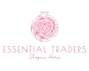 Floral Perfume Crystal logo design