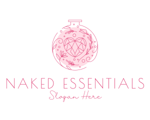 Floral Perfume Crystal logo design